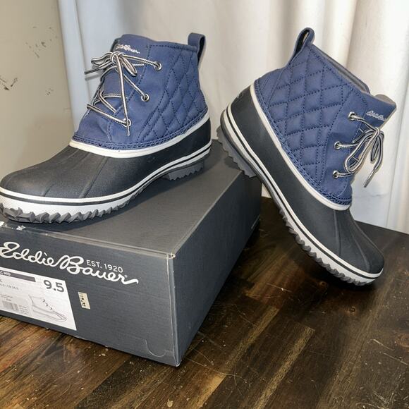 Eddie Bauer Hunt Pack Womens Mid Atlantic Blue Duck Rain Boots Size US 9.5 NIB - Picture 7 of 13